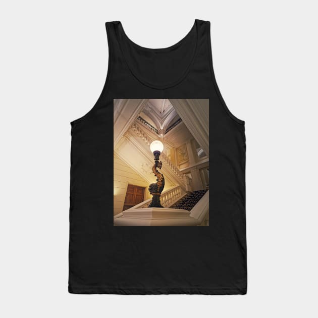 stairwell with vintage lamps Tank Top by psychoshadow